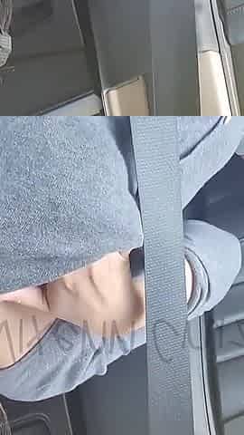 Risky Public Masturbation Inside the Taxi Non-tinted