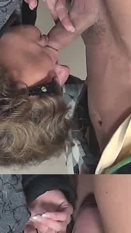 Muscle guy tattooed milf fucking...cum on pussy