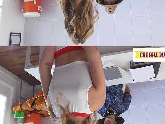 Clever Cheerleader Khloe Kingsley, "Are U Saying My Pantyless Cunt isn't Turning U On?"