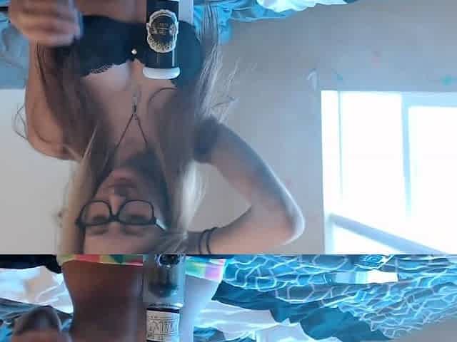 Blonde Teen In Solo Striptease Fun