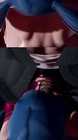 Blue Haired girl is fucking customer in the club