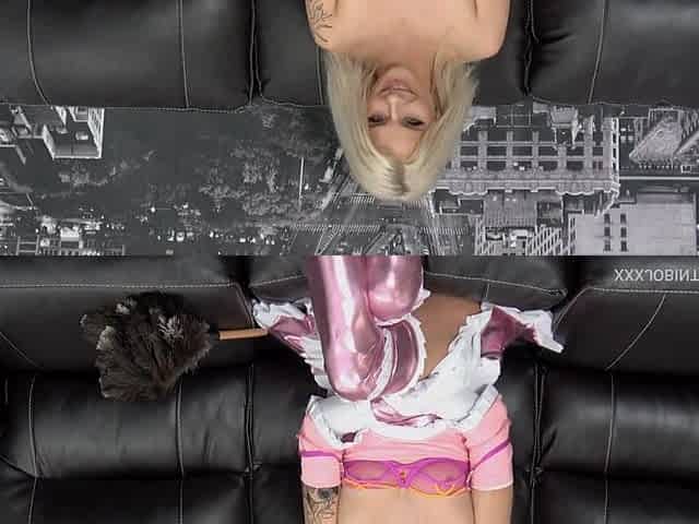 Hyley Winters Interviews for Maid Poses and Uses Her Vacuum Skills To Suck Weenie and Rimjob