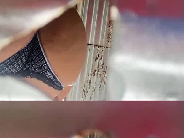 Compilation of girls in public dressing room outdoors