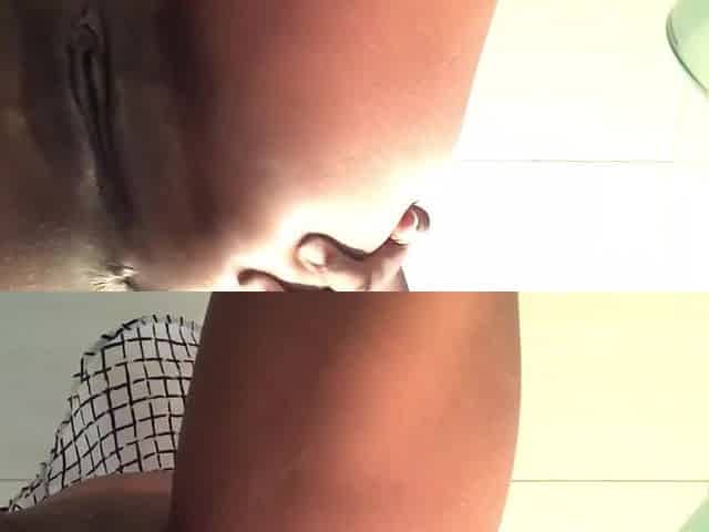 Slutty receptionist takes break to fingerfuck vagina & cum in public baths