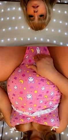 Hot blonde with big boobs solo