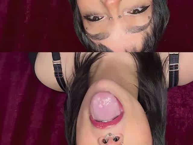 Drooling Lengthy Tongue JOI with Countdown CUM IN MY THROAT!
