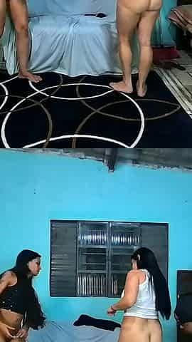 My Wife's Friend Teases Me with Her Short Skirt, Making Me Hard Near My Wife