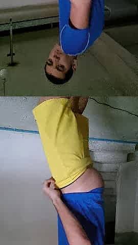 Sexy Hunk Athlete Undresses Off and Jerks Off (a Couple of Muscular Balls)