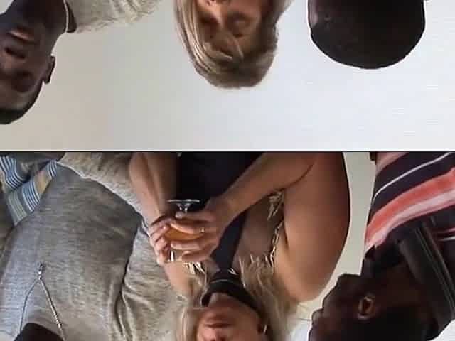 Cougar Married Fucked By 2 Young Blacks