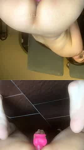 Beautiful Latin Girl Masturbating in Doggy Style!