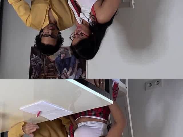 Indian teen girl sucks big dick of her pervert teacher