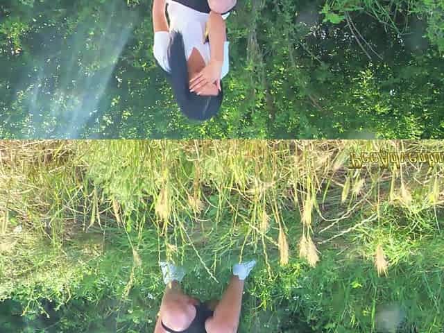 Sexy Brunette Trying Hard to Empty Her Bladder Outside, Then Quick Pee Next to a House in Construction