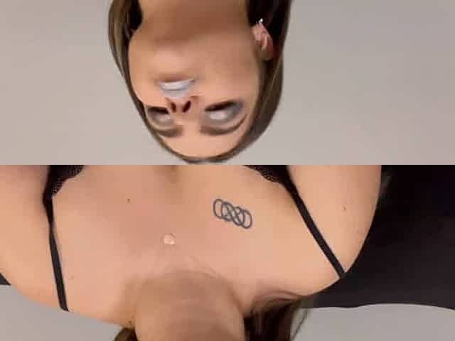 Smoking with silver lipstick