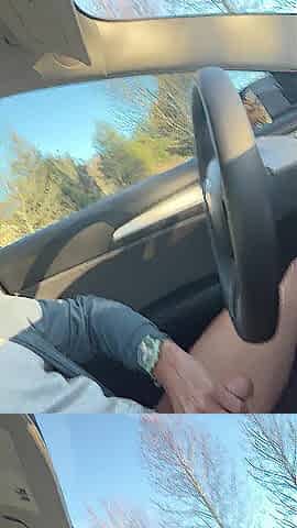 Cumming in car previous to work