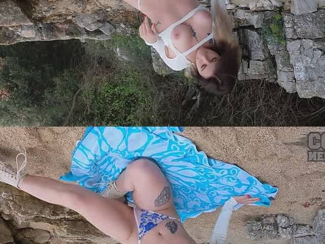 Spending Time On A Secluded Nude Beach With Melonie Fingering Her Asshole Outdoors