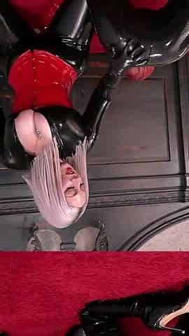 Latex Lesbians Free Porn Video Arya Grander Pussy Masturbation and Rubber Petting
