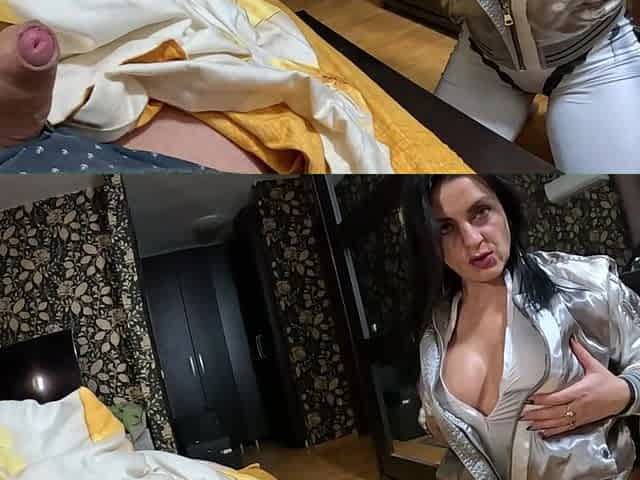 MILF Deepthroat & Masturbation Tease - Cameltoe, Tits & Cum Play