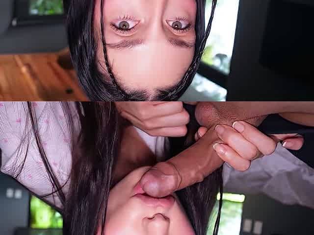 Sexy Stepsister Came To My Room For A Morning Fuck - She Takes Off The Condom