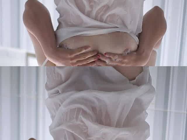 Beautiful Indonesian Girl Plump Ass in the Bathroom While Taking a Shower Again Wearing a Satin Dress