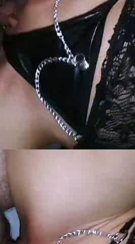 spread petite milf pussy in black lingerie fucking big cock