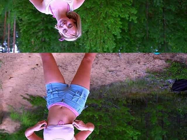 Horny Helen Gets Naked In The Woods And Fingers Her Bald