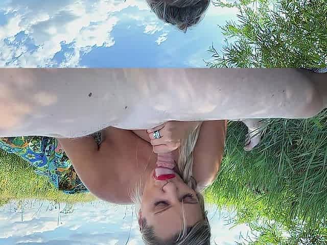 Jock sucking in nature