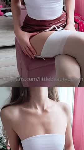 Small titted brunette amateur anal nailed at home