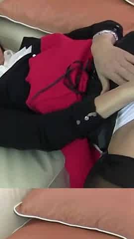 Classy Mature Housewife Emanuelle Plays with Her Hairy Pussy on the Couch