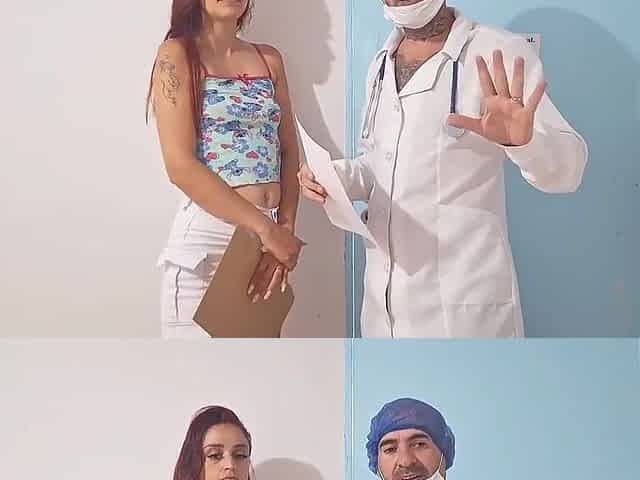 Wife Cheating On Husband With Gynecologist During Exam, And Cuckold In The Waiting Room!