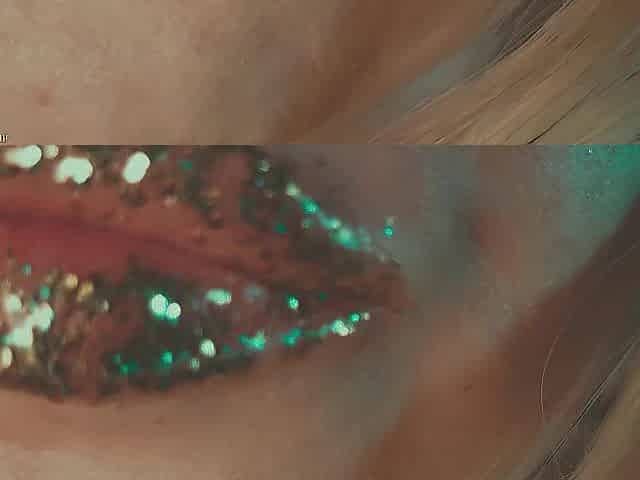 asmr glittery lens licking
