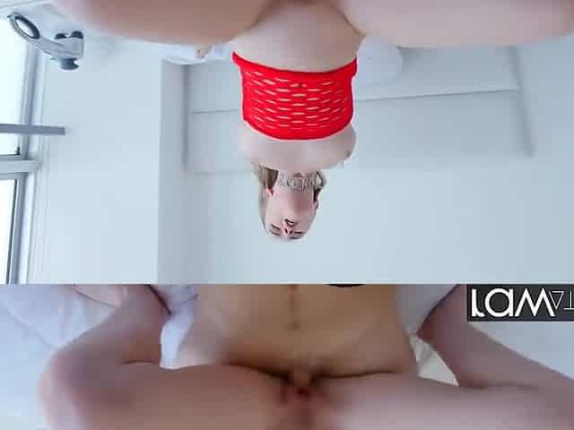 Teen 18+ Creampie With Blonde Slim Beauty In Red - Natalia Queen