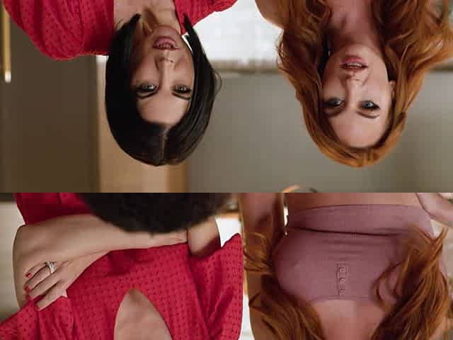 Five sexy babes, including Sophia Locke and Chloe Surreal, are having a steamy lesbian party.