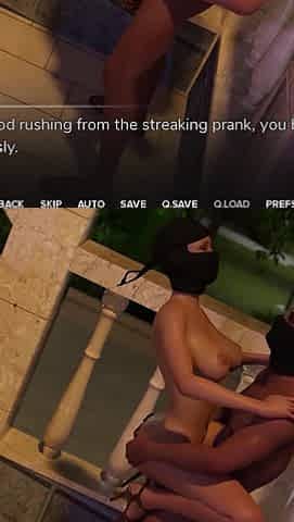 Masked Big Tits Teen Fucks at College Party in Front of Everyone. He Cums on Her Big Boobs - Taboo University(steam Game) - #18
