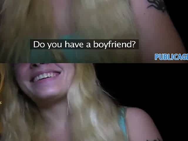 Young Blonde With A Beautiful Pussy Fucks Outside