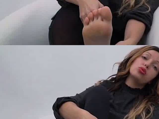 Spanish Pegging and Foot Fetish - Dommina Ghalia Gives Joi