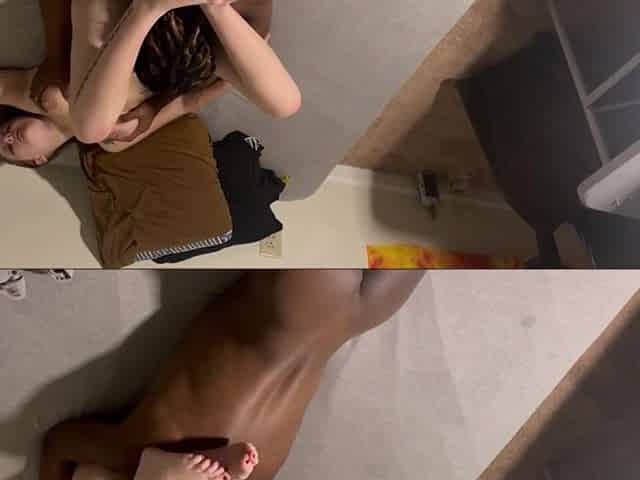 Breathtaking chick interracial love making