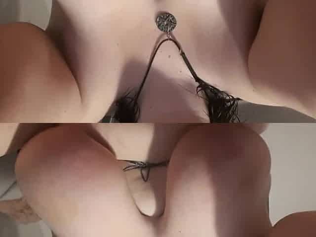 Corpulent Teen Masturbates After Shower