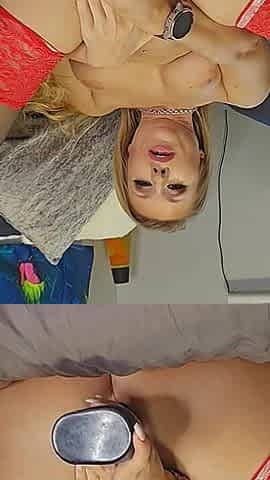 All Natural Blonde BBC Dildo Suck & Fuck Session