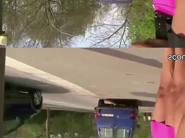 2 German Lesbo Teens Lick Outside and Caught by Police