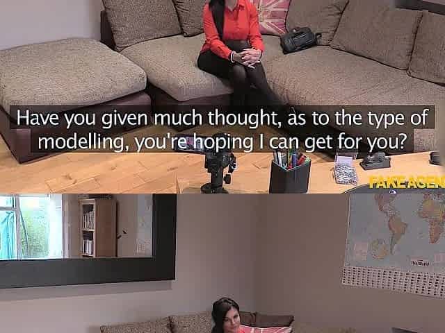Fake Agent UK - That guy cums in her snatch as this guy screws her over the office desk