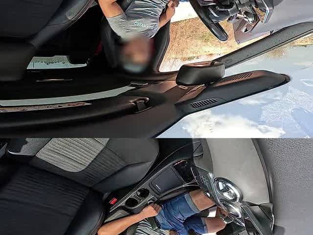 An unknown angel caught me stroking in the car and helps me finish cumming