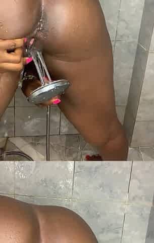 Concupiscent black cum in shower