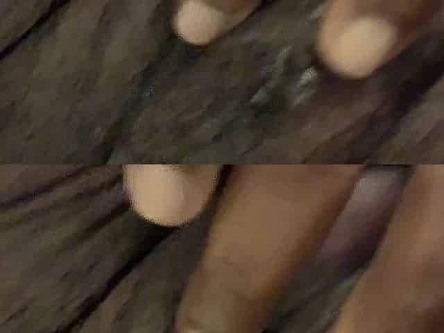 Trickling juicy Bulky FTM plays with plump love button