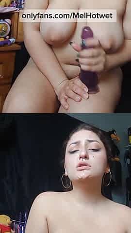 Wicked breasty stepsister gives JOI untill cum and ends up giving CEI