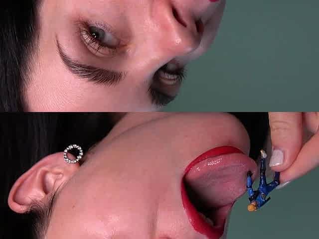 Giantess Anna Plays with a Tiny Man