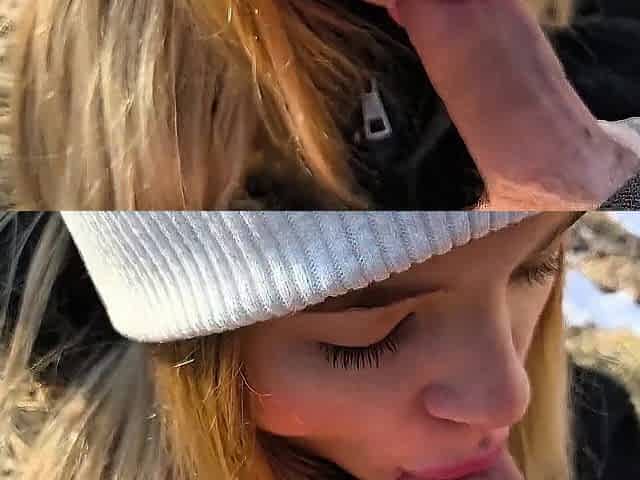 Public Oral job and Sex in the Forest - Risky Outdoor Bang Nearly Caught