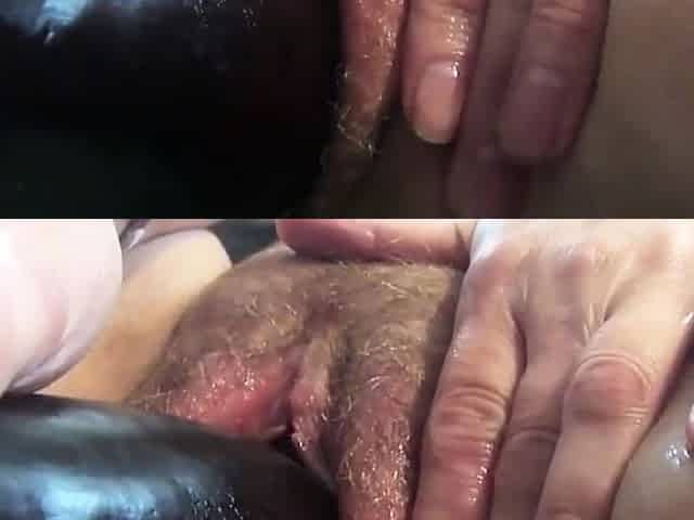 MILF Fucks Pussy with Eggplant