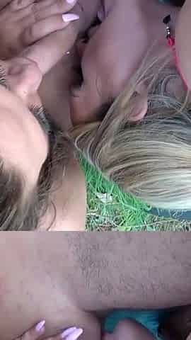 Two Girls fucked Outdoor on a Lake