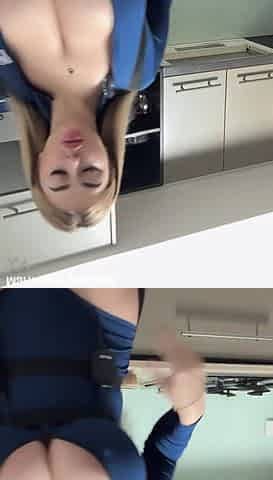 Giant natural boobs are shaking, hanging, and hugging their teats so hard