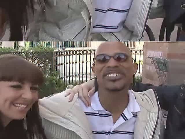 2 hawt eurobabes try a large ebony sousage during their tour across America